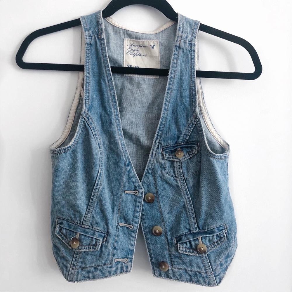 American Eagle Denim Vest
